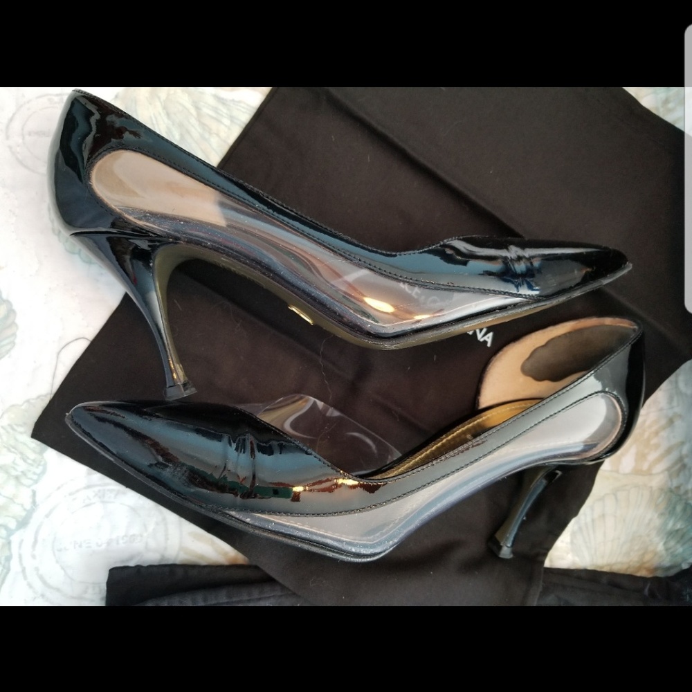 Dolce & Gabbana Black Patent leather & Clear heels - Picture 2 of 5